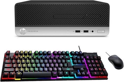 HP ProDesk 400 G5 SFF Desktop PC, Core i3-8100 Processor 3.6GHz, 8GB RAM, 256GB SSD, Keyboard Mouse, USB WiFi+BT, Windows 11 Pro (Renewed) in Kuwait