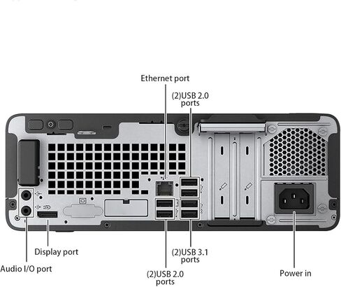 HP ProDesk 400 G5 SFF Desktop PC, Core i3-8100 Processor 3.6GHz, 8GB RAM, 256GB SSD, Keyboard Mouse, USB WiFi+BT, Windows 11 Pro (Renewed) in Kuwait