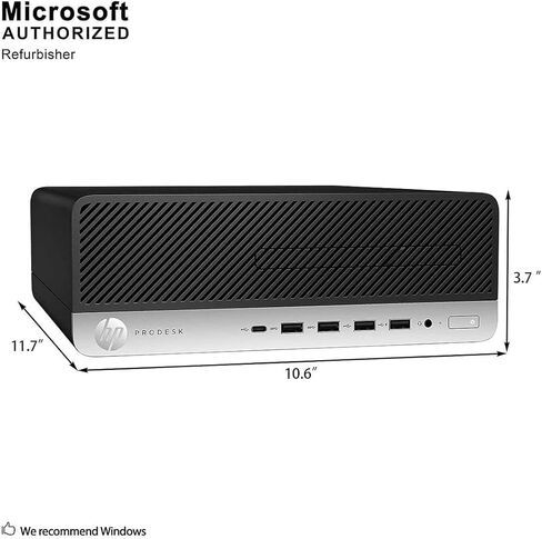 HP 600 G4 SFF Desktop Intel i5-8400 حتى 4.00 جيجا هرتز 32 جيجا DDR4 جديد 512 جيجا NVMe SSD مدمج AX210 Wi-Fi 6E BT شاشة مزدوجة تدعم لوحة المفاتيح اللاسلكية والماوس Windows 11 (متجدد) in Kuwait