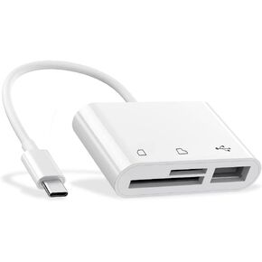 قارئ بطاقات SD USB-C 3 في 1 لأجهزة Mac، مزود بمنفذ SD وTF ومنفذ USB، ونقل بيانات عالي السرعة in Kuwait