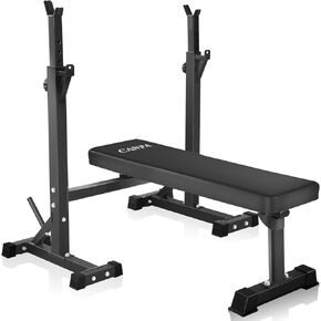 Bench Press, CANPA Olympic Weight Bench with Squat Rack Workout Bench Adjustable Barbell Rack Stand Strength Training Home Gym Multi-Function in Kuwait