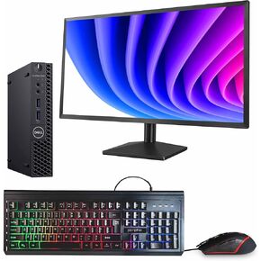 Dell OptiPlex 3060 Mini PC | Intel Core i5 8th Gen Hexa Core | 16GB RAM | 500GB SSD | Windows 11 Pro | 24" LCD Monitor | WiFi + Bluetooth | (Renewed) in Kuwait