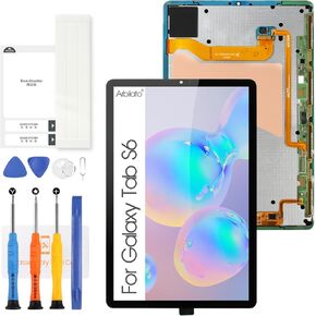 شاشة بديلة لشاشة الكمبيوتر اللوحي Samsung Galaxy Tab S6 لشاشة Samsung Tab S6 LCD SM-T860، SM-T865 أجزاء إصلاح مجموعة التحويل الرقمي التي تعمل باللمس (أسود) in Kuwait