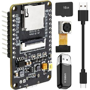 طقم لوحة تطوير كاميرا ESP32 مع وحدة كاميرا OV5640 5MP 72 درجة | فلاش ثنائي النواة 4 ميجابايت + 8 ميجابايت SRAM ومنفذ 20 دبوس من النوع C وشريحة CH340X لـ Arduino Devkit in Kuwait
