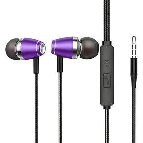 Wired Earbuds with Microphone, 3.5mm in-Ear Headphones, HiFi Stereo Sound, Noise Isolating Earphones with Volume Control, Compatible with Phone, Android, Laptop, Tablet in Kuwait