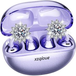 Jewelry-Inspired Clip On Earbuds,Comfortable Fit Open Ear Clip-On Headphones,Wireless Bluetooth Ear Cuff Headphones for Women,Mini Wireless Earrings Earbuds for Running, Office, Sport & Gift in Kuwait