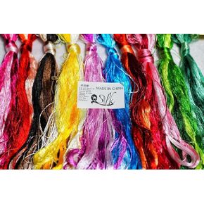 2500 Silk Art China Natural 100% Mulberry Silk Floss Handmade Embroidery Woven Jewelry Threads DIY Kits 100 Colors 672 feet SIX001 (100pcs) in Kuwait