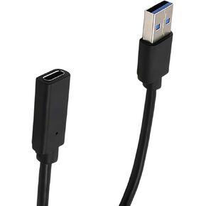 كابل محول OTG USB 3.0 نوع A ذكر إلى USB 3.2 نوع C أنثى محول محول (أسود) (3.3 قدم) in Kuwait