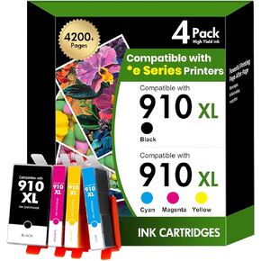 910XL 910 8015e خراطيش الحبر كومبو حزمة بديلة لطابعة HP 8025e 910XL/910 حزمة متعددة باللون الأسود واللون لـ OfficeJet Pro 8015e 8025e 8020 8028e 8035e 8020e 8034e 8028 8025 8010 in Kuwait