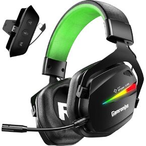 Gamrombo Wireless Gaming Headset for Xbox with Game/Chat Audio Balance, Gaming Headset with Mic Mute, 3D Surround Sound, Bluetooth Headset Works with PS5, PS4, Mac, PC, Detachable Microphone in Kuwait