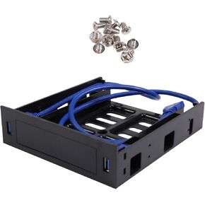 2 X USB 3.0 Front Panel with 3.5Inch Device/HDD or 2.5Inch SSD/HDD to 5.25 Floppy to Optical Drive Bay Tray Bracket in Saudi Arabia
