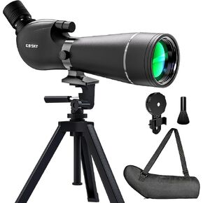 نطاق اكتشاف Gosky 20-60x80 مم مع محول الهاتف وحامل ثلاثي القوائم - نطاق مراقبة المنشور BAK4 لمشاهدة الطيور والحياة البرية والمشي لمسافات طويلة، محمول مع حقيبة حمل وأدوات تنظيف in Kuwait