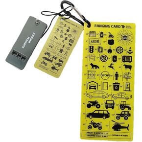 Acecare North American Ranging Card – Mils Scale Tactical Distance Card with Carabiner, Survival Whistle & Scented Tag – Outdoor Hunting Hiking Emergency Gear Kit in Saudi Arabia