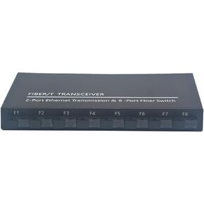 Gigabit Ethernet Switch Fiber Optical Switch 8 SC Fiber Port 2 1000M RJ45 Industrial Grade SC Converter 8F2E Replacement Spare Parts Accessories US Plug in Kuwait