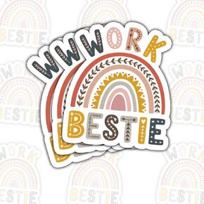 3 قطع ملصق عمل Bestie مضحك بوهو قوس قزح لطيف هدية مكتب لزملاء العمل والزملاء أصدقاء العمل ملصقات Bestie تقدير الصداقة سيارة صائق للكمبيوتر المحمول زجاجة دفتر الأدوات قبعة صلبة 3" in Kuwait