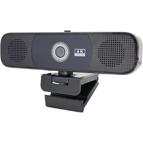 4K Webcam with Double Noise Canceling Microphones and Integrated Loudspeaker for Video Conferencing Online Classes in Saudi Arabia