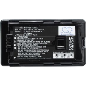 7.4V 7800mAh VW-VBG6-K VW-VBG6GK VW-VBG6PPK VW-VBG6 استبدال البطارية هو HDC-SX5EB-S HDC-SD5 HDC-HS350 SDR-H50 AG-HMC150 AG-AC160A HDC-TM200 HDC-HS300 NV-GS98GK بف-GS320 in Kuwait