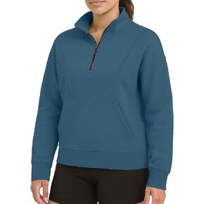 Urban Buck Neon zip Up Hoodie مع ثقوب الإبهام للنساء - سترة Fleece Scuba عالية الوضوح in Kuwait