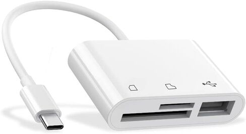 3-in-1 USB-C SD Card Reader for Mac, with SD, TF, and USB Port, High-Speed Data Transfer in Kuwait