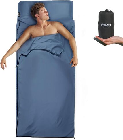 Frelaxy Sleeping Bag Liner, XL Travel Sheet for Camping, Hotels and Hostels in Kuwait