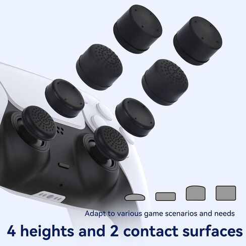 أغطية قبضة بديلة لعصا التحكم ELUTENG لجهاز تحكم PS4/PS5 8 قطع مضادة للانزلاق ومضادة للالتصاق ومضادة للخدش، أغطية عصا التحكم لوحدة تحكم عصا التحكم استبدال زر إصلاح الجزء in Kuwait
