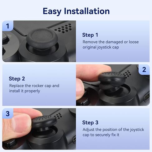 أغطية قبضة بديلة لعصا التحكم ELUTENG لجهاز تحكم PS4/PS5 8 قطع مضادة للانزلاق ومضادة للالتصاق ومضادة للخدش، أغطية عصا التحكم لوحدة تحكم عصا التحكم استبدال زر إصلاح الجزء in Kuwait