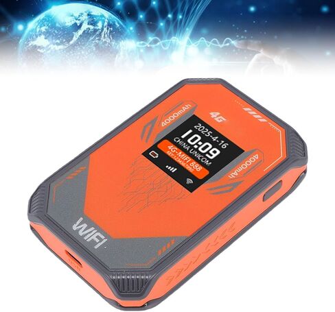 4G Mobile WLAN Router Portable WiFi Hotspot Device LCD Display Always Online Multi Device Connectivity for Travel Hotel Camping European Version in Kuwait