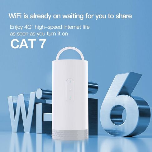 4G CPE CAT6 Router, Portable Hotspot with SIM Card Slot, Colorful Camping Light Router with Wide Coverage, Ideal for Europe Asia Africa South America Latin America Australia in Kuwait