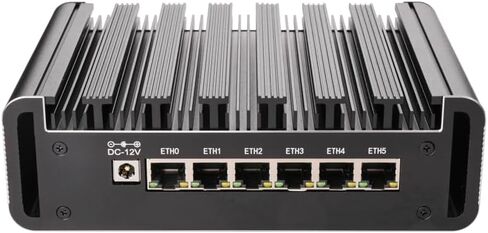 Mini PC Micro Firewall Appliance، OPNsense، VPN، Router PC، I5 1155G7، I7 1195G7، 6 x 2.5GbE I226-V، DP، HDMI، COM، مع مروحة، 0 RAM، 0 تخزين، Barebone No System (I5 1155G7، 16G RAM 128G SSD) in Kuwait