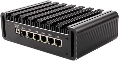 Mini PC Micro Firewall Appliance، OPNsense، VPN، Router PC، I5 1155G7، I7 1195G7، 6 x 2.5GbE I226-V، DP، HDMI، COM، مع مروحة، 0 RAM، 0 تخزين، Barebone No System (I5 1155G7، 16G RAM 128G SSD) in Kuwait