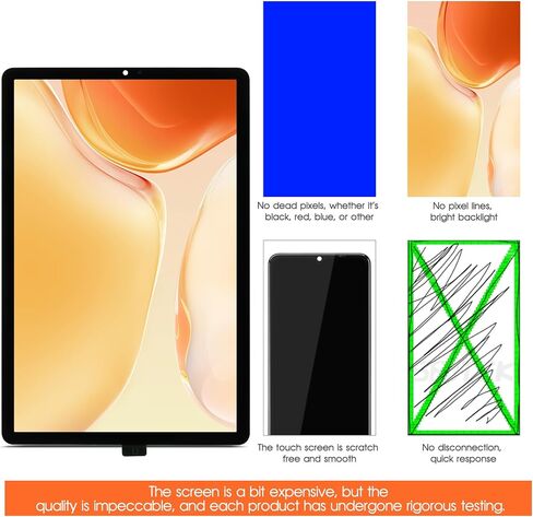 شاشة بديلة لشاشة الكمبيوتر اللوحي Samsung Galaxy Tab S6 لشاشة Samsung Tab S6 LCD SM-T860، SM-T865 أجزاء إصلاح مجموعة التحويل الرقمي التي تعمل باللمس (أسود) in Kuwait
