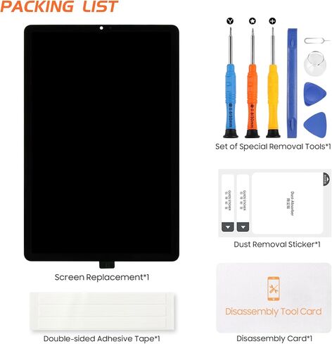 شاشة بديلة لشاشة الكمبيوتر اللوحي Samsung Galaxy Tab S6 لشاشة Samsung Tab S6 LCD SM-T860، SM-T865 أجزاء إصلاح مجموعة التحويل الرقمي التي تعمل باللمس (أسود) in Kuwait