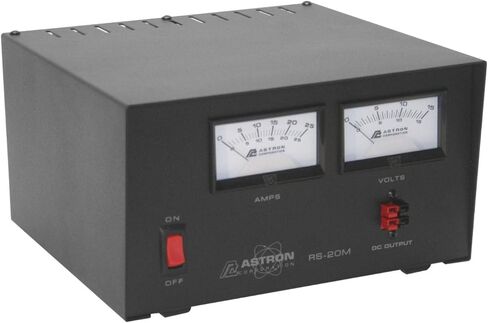 Astron RS-20M-AP مصدر طاقة خطي لسطح المكتب 13.8VDC مع عدادات وأعمدة طاقة أندرسون، ذروة 20 أمبير، 16 أمبير مستمر in Kuwait