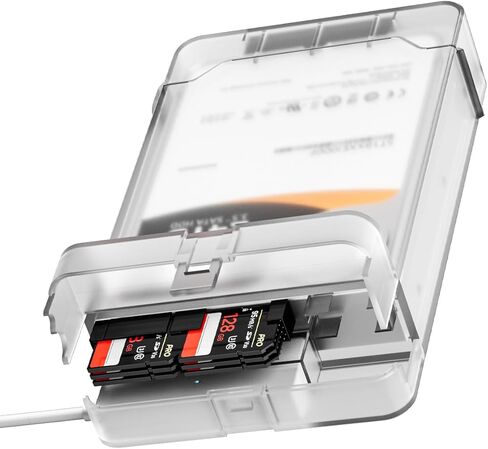 حاوية محرك الأقراص الصلبة الخارجية MAIWO 2.5 3.5 بوصة، محول كابل SATA إلى USB لمحركات الأقراص الصلبة SSD مقاس 2.5/3.5 بوصة، تدعم تخزين بطاقات SD 6 قطع وقارئ الأقراص المضغوطة، حتى 24 تيرابايت، 6 جيجابت في الثانية in Kuwait