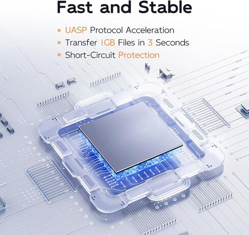 حاوية محرك الأقراص الصلبة الخارجية MAIWO 2.5 3.5 بوصة، محول كابل SATA إلى USB لمحركات الأقراص الصلبة SSD مقاس 2.5/3.5 بوصة، تدعم تخزين بطاقات SD 6 قطع وقارئ الأقراص المضغوطة، حتى 24 تيرابايت، 6 جيجابت في الثانية in Kuwait