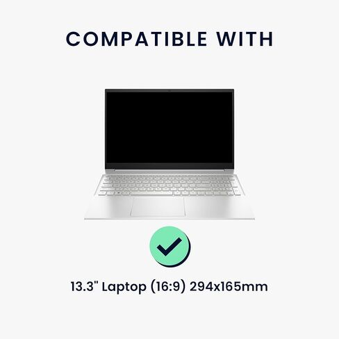 شاشة خصوصية للكمبيوتر المحمول kwmobile مقاس 13.3 بوصة (16:9) 294 × 165 مم - درع شاشة خصوصية الكمبيوتر - واقي شاشة الكمبيوتر المحمول - مضاد للوهج وحجب الضوء الأزرق in Kuwait