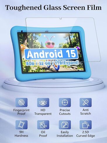 2-Pack Screen Protector for ZZB ZB10 10 inch Tablet, 9H Hardness Tempered Glass, Anti-Fingerprint,Anti-Scratch, Easily Installation & HD Clear in Kuwait