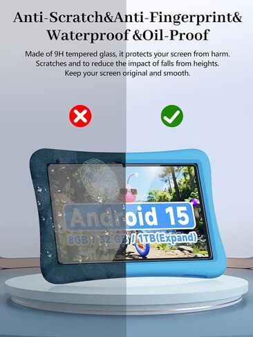 2-Pack Screen Protector for ZZB ZB10 10 inch Tablet, 9H Hardness Tempered Glass, Anti-Fingerprint,Anti-Scratch, Easily Installation & HD Clear in Kuwait