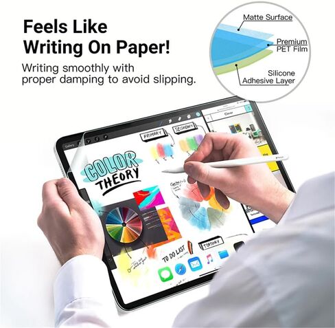 (قطعتان) واقي شاشة ملمس ورقي غير لامع متوافق مع Google Pixel Tablet 11.0 بوصة ناعم مضاد لبصمات الأصابع والكتابة والرسم باستخدام القلم كما هو الحال على الورق in Kuwait