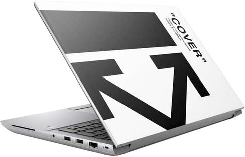Skinit Decal Laptop Skin Compatible with HP ZBook Fury 16 G10 - Black and White Stripes Design in Kuwait