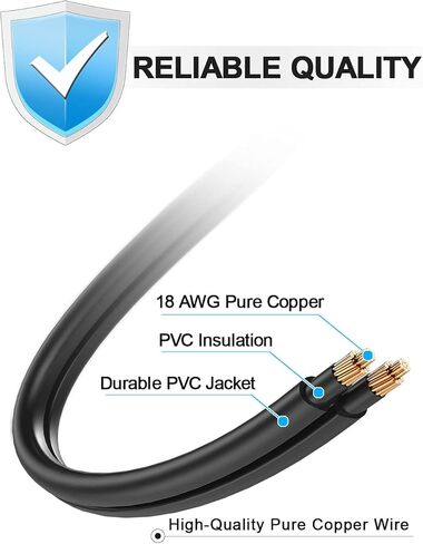 [UL Listed] AC Power Cord for PS5 PS4 PS3 PlayStation 4 Slim,Xbox One S/X,TV Replacement Power Cable for Samsung LG TCL Roku Toshiba LED LCD TV,HP Canon Epson Printer (3FT) in Kuwait