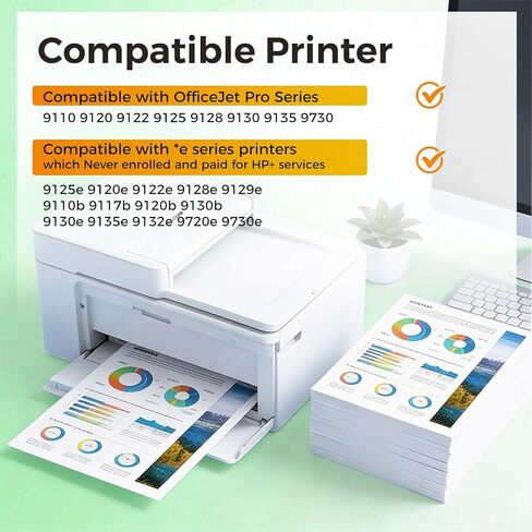 936 936XL Ink Cartridges Combo Pack Replacement for HP 936e 936 XL Ink Cartridges for HP printers OfficeJet Pro 9125e 9120e 9135e 9730e 9130e 9122e 9110b 9130b (Black Cyan Magenta Yellow) for HP936 in Kuwait