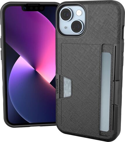 Smartish® iphone17 Pro Wallet Case - Wallet Slayer Vol. 2 [رفيع + واقي] حامل بطاقة الائتمان مع مسند - غطاء فتحة بطاقة مخفية تم اختباره عند السقوط لهاتف Apple iphone17 Pro - Black Tie Affair in Kuwait