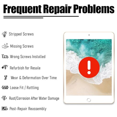 مجموعة براغي كاملة بديلة لجهاز iPad Pro 12.9 بوصة الجيل الثالث 2018 - مجموعة إصلاح البراغي الداخلية الكاملة - متوافقة مع الطراز A1876 A2014 A1895 A1983 in Kuwait