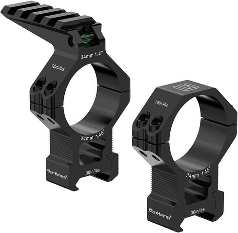 حلقات نطاق Picatinny الدقيقة من WestHunter Optics يتم تركيبها مع سكة ​​Picatinny ذات مستوى الفقاعات| أنبوب 1 بوصة و30 مم و34 مم in Kuwait