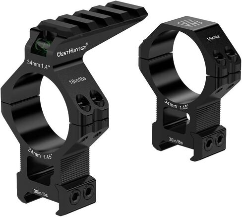 حلقات نطاق Picatinny الدقيقة من WestHunter Optics يتم تركيبها مع سكة ​​Picatinny ذات مستوى الفقاعات| أنبوب 1 بوصة و30 مم و34 مم in Kuwait