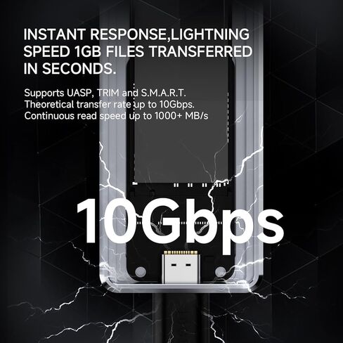 Thermalright 10Gbps M.2 Enclosure-HR-EB101 Dual C Grey-Large Capacity up to 8TB with Dual-Protocol Support. Supports M Key & B&M Key/2230/2242/ 2260/2280. for PC, PS5, Laptop Expansion in Kuwait