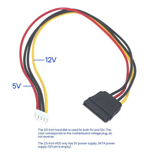 4 Pin Floppy Female to 15 Pin Female Adapter Converter Cable for Motherboard Power Supply in Kuwait