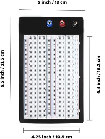 HaoDuoQian 1660 Tie-Points Solderless Breadboard with Aluminum Back Plate Large Breadboard Compatible with Arduino in Kuwait