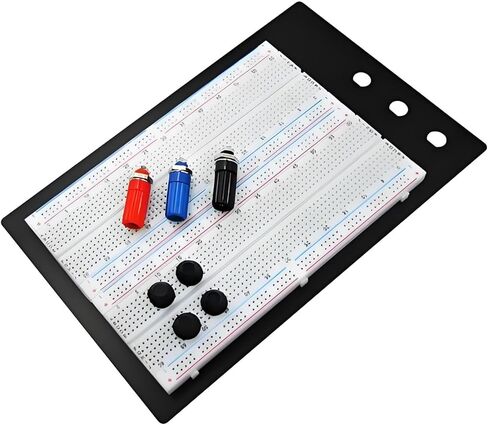 HaoDuoQian 1660 Tie-Points Solderless Breadboard with Aluminum Back Plate Large Breadboard Compatible with Arduino in Kuwait